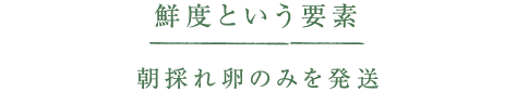 鮮度という要素